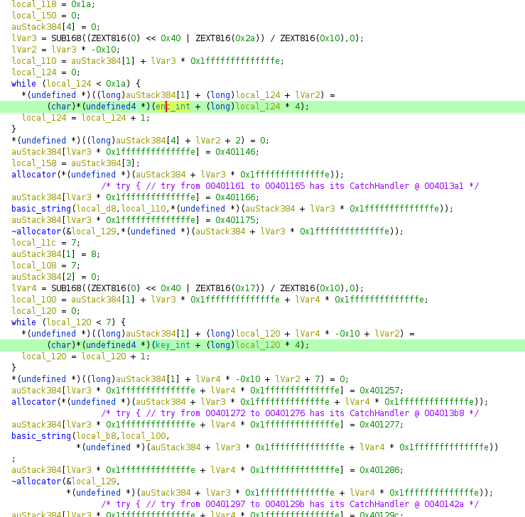 Decompiled main function