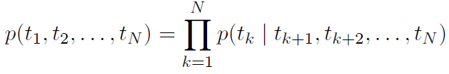 Backward LM probability modelling